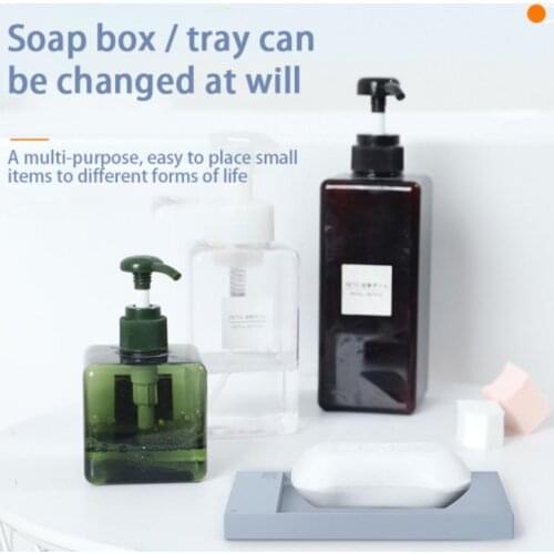 1pc Draining Soap Dish Soap Dish Silicone Drain Rack Soap Sponge Bath Supplies Storage Multipurpose For Home Bathroom Kitchen