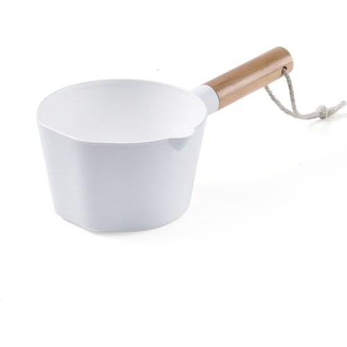 1300ML Larger Capacity Water Ladle Wooden Long Handle Scoops With Hanging Lanyard, Kitchen Tools Water Spoon Shower Water Scoop