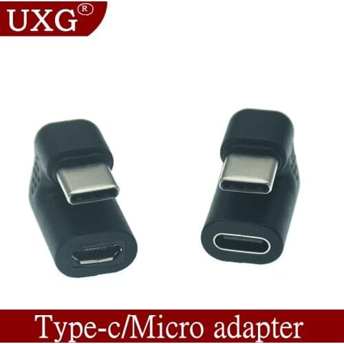 180 Degree Up & Down Angled Type-C USB-C To Micro USB Type-c Female Charging And Data Transmission Extension Adapter