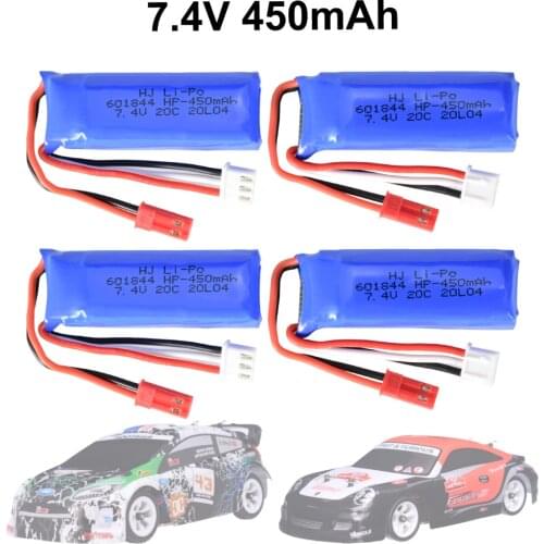Good 2Pcs WLtoys K969 Battery 7.4V 450mAh for K969 K979 K989 K999 P929 P939 RC Car Parts