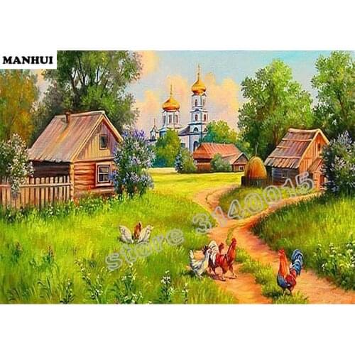 3d diy diamond painting cross stitch rhinestones crystal diamond embroidery mosaic Farmhouse wall craft painting BCD380