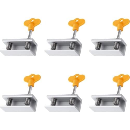 6pcs/4pcs Aluminum Window Lock Buckle Door Lock Protection Sliding Door Security Sliding Door Screen Limiter Security Latch