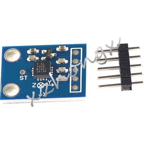 ADXL335 GY-61 module angle sensor tilt angle three axis gravity acceleration code