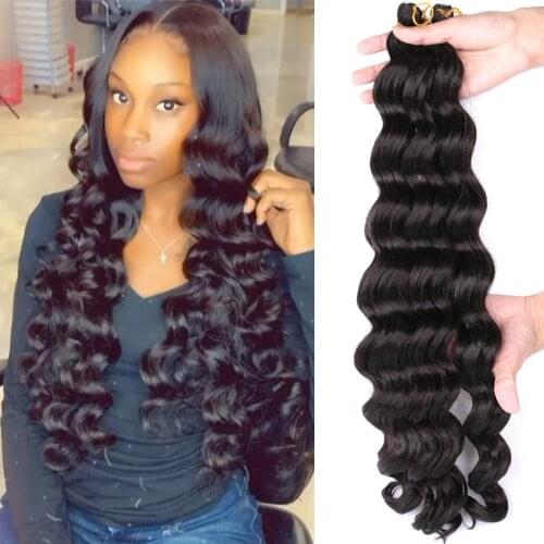 Belle Show Loose Body Wave Hair Deep Wave Crochet Synthetic Hair Bulk Braid Hair Extensions Synthetic Braiding Hair Loose Curly