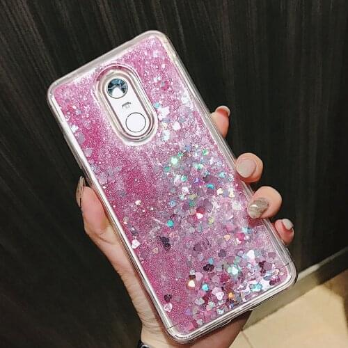 Glitter Silicone Phone Case For Xiaomi Redmi Note 5 Liquid Quicksand Cover on Redmi 5 Plus 4X 4A Note5 Pro Cases Coque