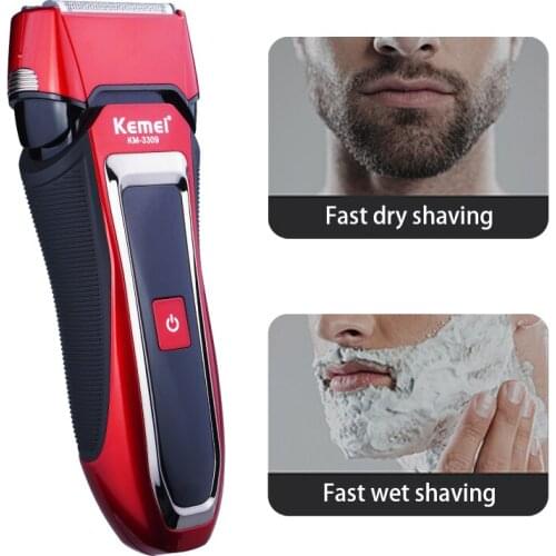 Brand Waterproof Mens Razor Electric Trimmer Shaving And Depilatory Brush Beard Machine Shave Razor Blade Facial Massager 40D
