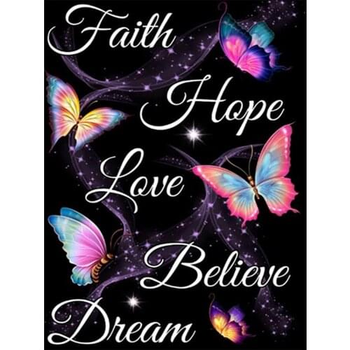 Color Butterfly English Words Diamond Painting Round Full Drill Nouveaute DIY Needlework Mosaic Embroidery 5D Cross Stitch