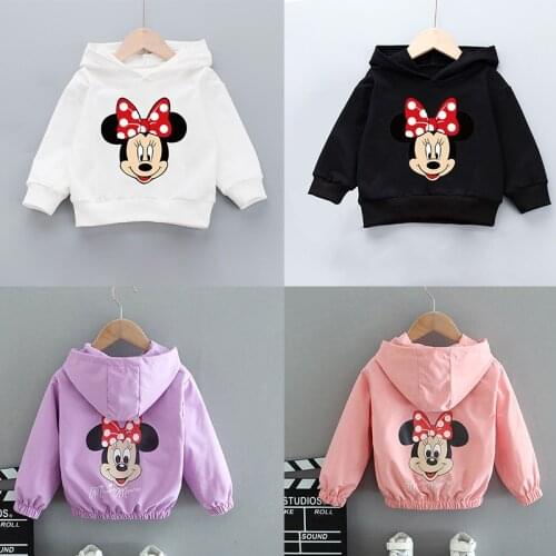 Disney Mickey Minnie Mouse Sweatshirt Kids Elsa Sweater Jacket Christmas Girls Boys Tracksuit Autumn Winter Children Clothes