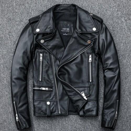Zipper Genuine Leather Jacket Women Fashion Real Sheepskin Coat Punk Rock Motorcycle Biker Leather Jacket Female Clothing