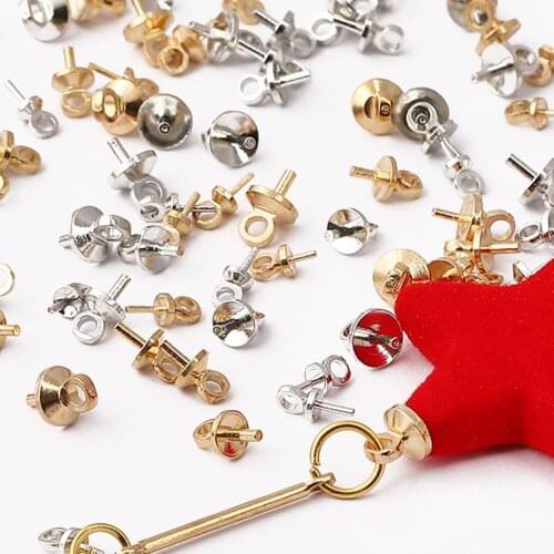 50pcs Copper Connector Pins Earring Accessories Gold Rhodium Plated DIY Fashion Jewelry Findings Making Accessory