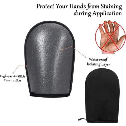 Reusable Body Self Tan Applicator Tanning Gloves Cream Lotion Mousse Body Care Sponge Flocked Glove Self Body Cleaning Glove