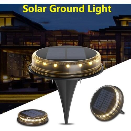 Solar Ground Lights,with 1200mAh Power Bank 17 LED Lights Waterproof Outdoor in-ground Solar Lights for Landscape,Walkway,Lawn