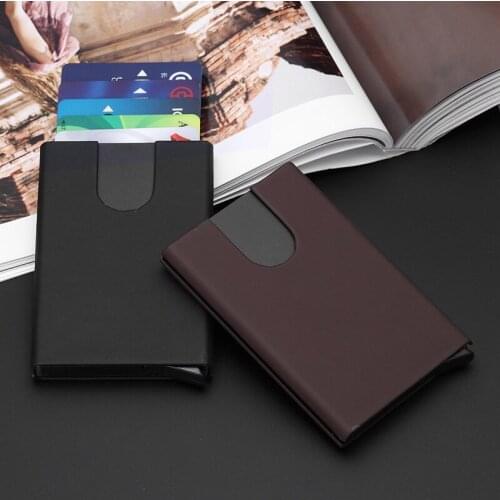 New Credit Card holder New Metal ID Card Holder Anti Rfid Wallet Business Card Holder Wallet For Credit Cards Case