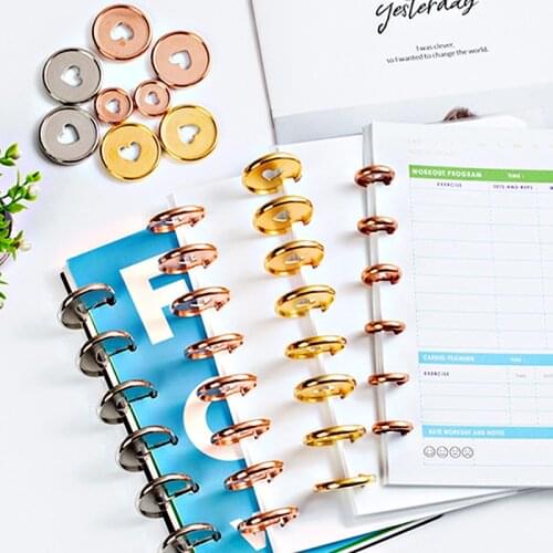 35MM Mushroom Hole Plastic Binding Buckle Binder Ring 360 Degree Foldable Discs for Notebook Loose-leaf Ring Office Supplies