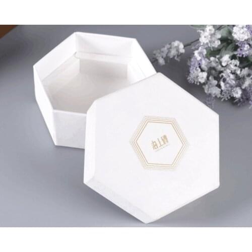 Custom Design print rigid shape white cardboard packaging card gift box suppliers --- DH12842