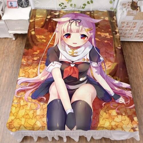 Anime Kantai Collection KanColle characters sexy girl Haruna Suzuya Atago Amatsukaze milk fiber sheet & flannel blanket 150x200