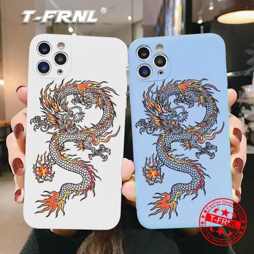 Multiple colour Dragon Phone Case for iPhone 12 7 8 Plus X XR XS 11 Pro MAX SE 2020 Fashion Animal soft Back Cover Funda Shell