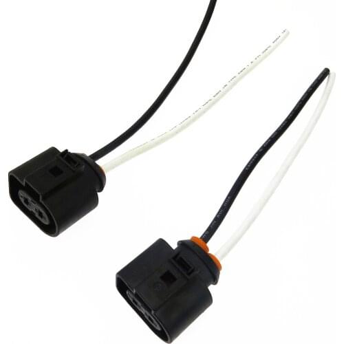 SCJYRXS 2pcs 2 Pin Rear Hand Brake Servo Motor Harness Plug Connector Pigtail Adapter for Seat Alhambra II A6 Q3 1J0 937 773