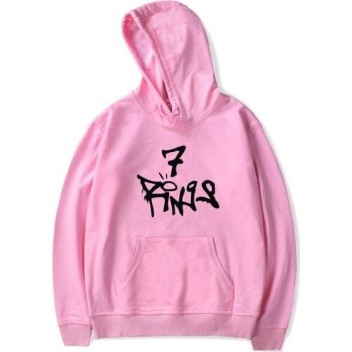 Ariana Grande 7 Rings Seven Rings Hooded Sweatshirt Women Thank U Next Hoodie Pullover Tops No Tears Left To Cry God Is A Woman