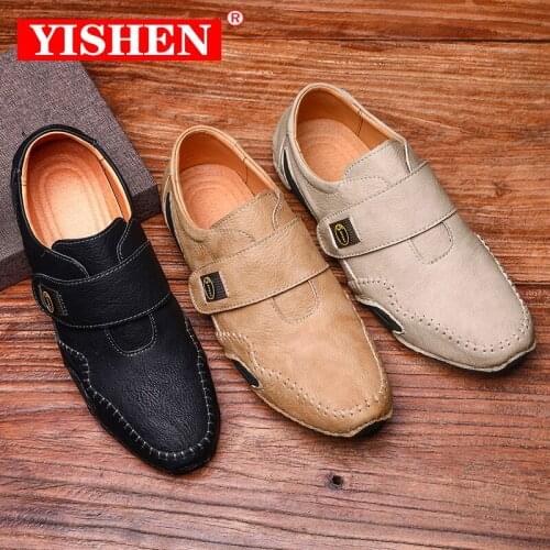 YISHEN Men Casual Shoes Fashion Leather Loafers Comfortable Men Sneakers Walking Style Other Trendy Zapatos De Hombre Men Shoes