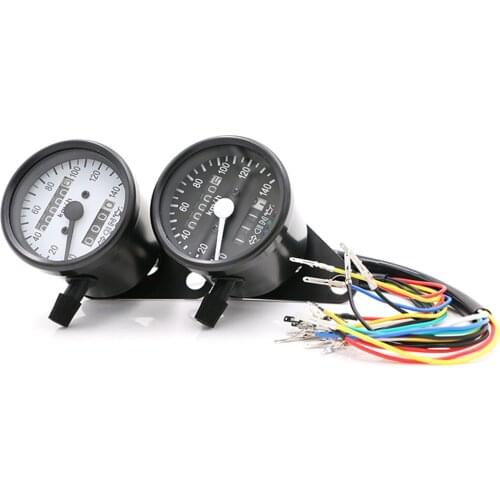 DC 12V Universal Motorcycle Speedometer Odometer Dual LED Backlight Night Readable Speed Meter Gauge Motorbike