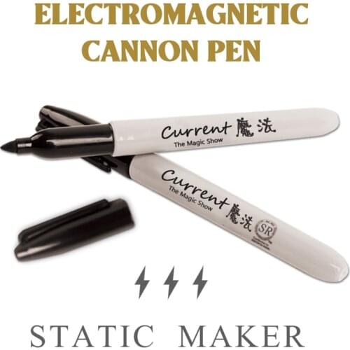 Seven-in-one magic pen electromagnetic cannon pen close-up magic props multi-function signature pen magic skills idea floating