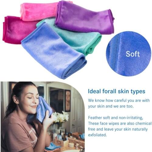 Magical 100% Microfiber Make Up Remover Towel Cloth Makeup Remover Pads Soft and Skin Friendly Towel Makeup Eraser Remover Towel