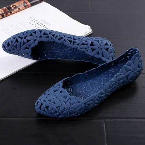 Women Hollow Out Flats 2020 Woman Comfortable Loafers Womens Fashion Shoes Flower Ladies Footwear Female Jelly Sandals