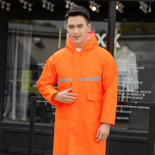 High Quality Raincoat Women/Men Zipper Hooded Poncho Motorcycle Rainwear Long Style Hiking Poncho Environmental Rain Jacket Camp