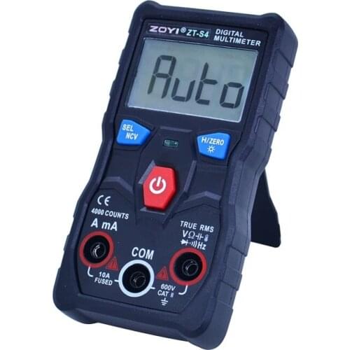 ZOYI ZT-S4 Mini RMS Automatic Digital Multimeter Temperature Capacitance Frequency Tester With NCV Data HOLD and LCD Backlight
