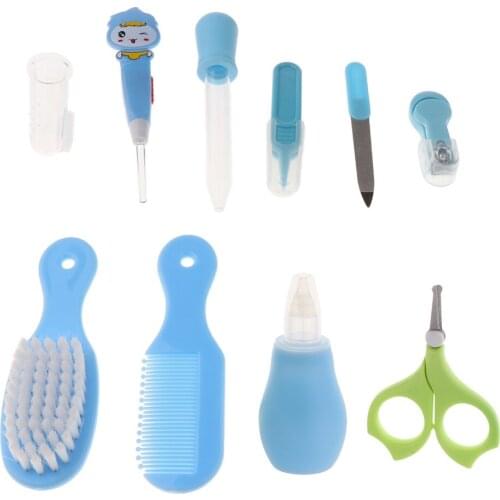 10 Pieces Baby Kids Toe Nursery Care Kit Grooming Feeder Nasal Aspirator Set