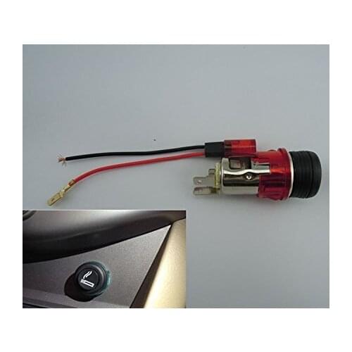 12V Red LED Waterproof Car Motorcycle Cigarette Lighter Power Socket Plug Outlet