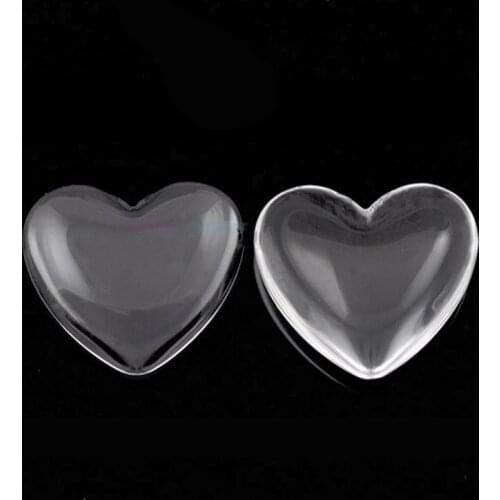 20pcs 25mm Clear Heart Domed Magnifying Acrylic Glass Cabochons For DIY Photo Pendant Tray Setting