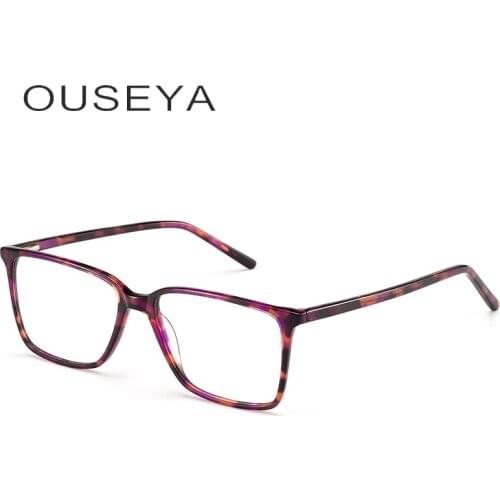 Acetate Eye Frames Women Fashion Retro Stylish Optical Clear Lens Vintage Women Glasses With Noughts Zero Frame #CB3338