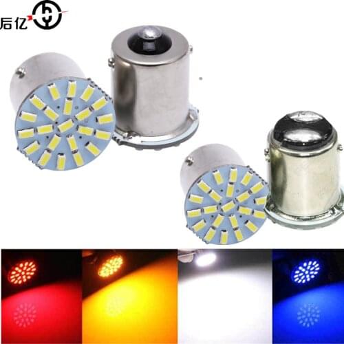 Automobile Led Turn Signal 1156 1157 3014 7440 22smd 22 Lamp Motorcycle Led Brake Light Led Lights for Car Clearance Sale Items