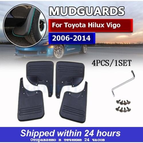 4Pcs Mud Flaps Splash Guards For Toyota Hilux Vigo 2006-2014 Front and Rear Mudguards Fender Accessories