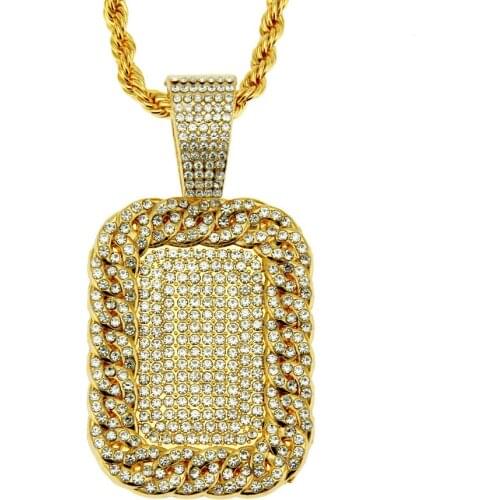 2020 Fast Selling Pop Hip Hop Necklace In Europe And The United States With , Domineering Army Brand Mens Street