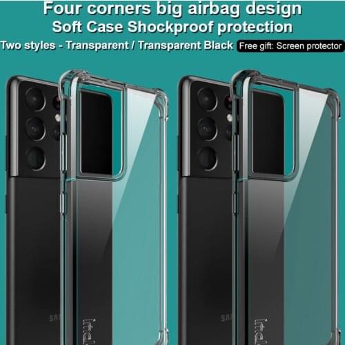 Case for Samsung Galaxy S21 Ultra IMAK Shockproof Conners Airbags Soft TPU Back Cover Case for Samsung S21 Plus S21+ 5G