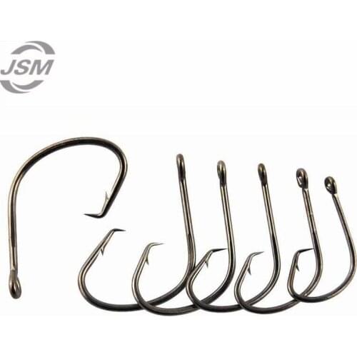 JSM 150pcs 7381 High Carbon Steel Fishing Hooks Octopus Offset Sport Circle Bait Fishing Hook Set With OPP Bag