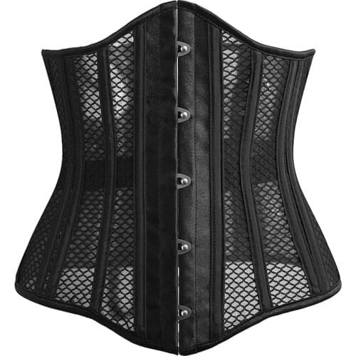 Corset Sexy Bustier Fishnet Corselet Summer Underwear Clothing XXS Black White Lingerie Transparent Slimming Belt Body Shaper