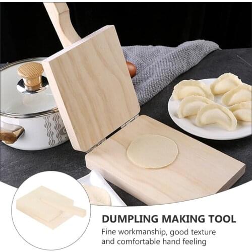 Solid Wood Kitchen Dumpling Wrapper Presser Multifunction Home Manual Dough Pressing Biscuits Rice Cake Skin Baking Accessories