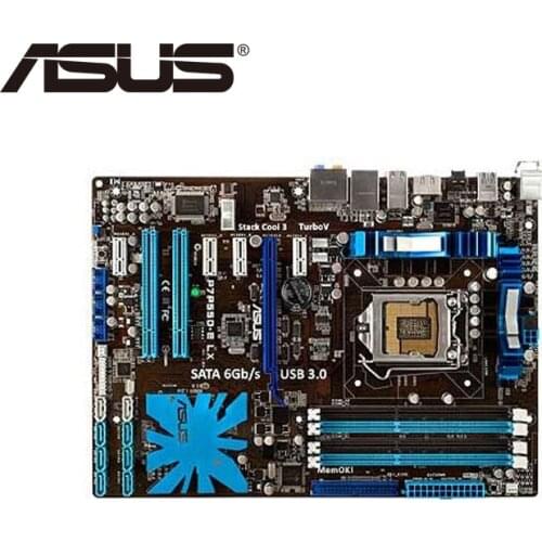 LGA 1156 ASUS P7P55D-E LX Motherboard DDR3 16GB For Intel P55 P7P55DELX Desktop PC Computer Mainboard SATA III PCI-E X16 Used
