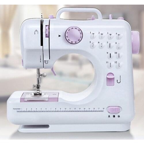 Small Sewing Machine Home Crafting Household Mending Tool w/ Light & Foot Pedal