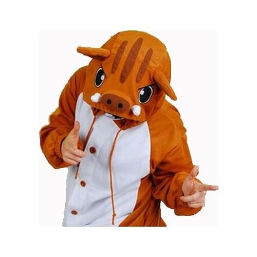 Fashion Animal Onesie Soft Breathable and Comfortable Pajamas Kugurumi Cute Wild boar Cosplay Costume For Halloween Party
