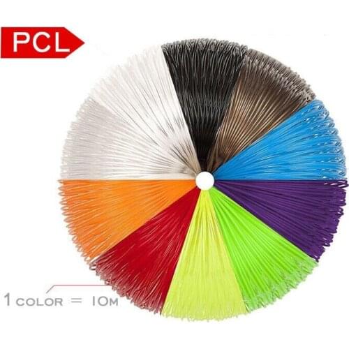 PCL 1.75mm Filament 5m for 3D Pen Refilling Low Temperature Printing Material Random Color 3D Scribble Pen Refilled Filaments