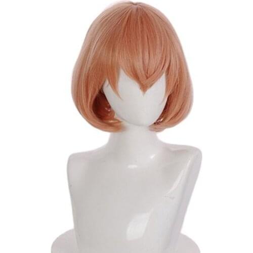 Anime Tokyo Revengers Tachibana Hinat Cosplay Wig Orange Short Heat Resistant Synthetic Hair Wigs + Wig Cap