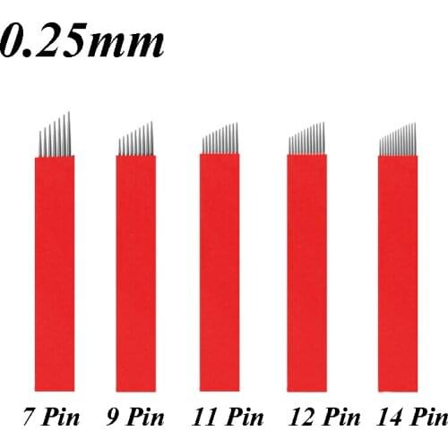 Lamina Agulhas Tebori 7/9/11/12/14 Flex Tattoo Needle Microblading Needles Blade for Permanent Makeup Eyebrow Manual Eyebrow Pen
