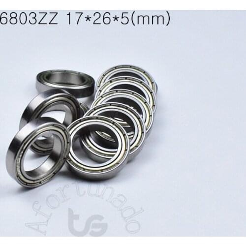 6803ZZ 17*26*5(mm) 10piece free shipping bearing ABEC-5 Metal sealed bearing Thin wall bearing 10pcs/lot 6803 6803ZZ 61803