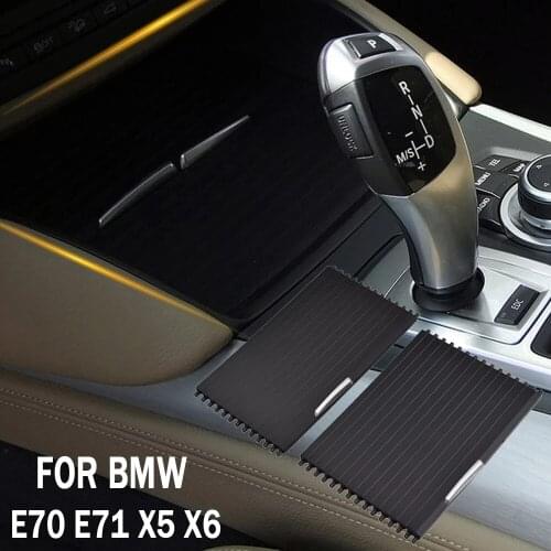 Car Interior Water Cup Rack Car Center Console Cover Slide Roller Blind Car Mounts Drinks Holders For BMW X5 E70 X6 E71