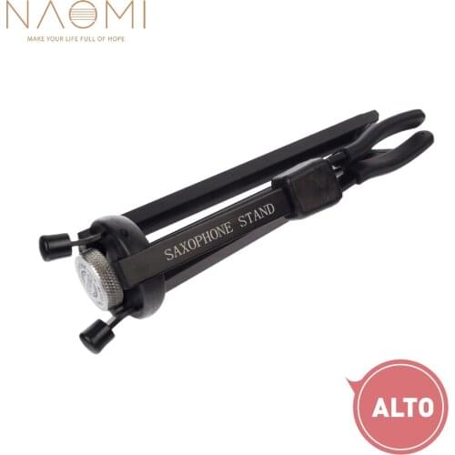Naomi Portable Folding Alto Saxophone Bracket Tripod Standing Metal Leg Detachable Saxophone Foldable Design